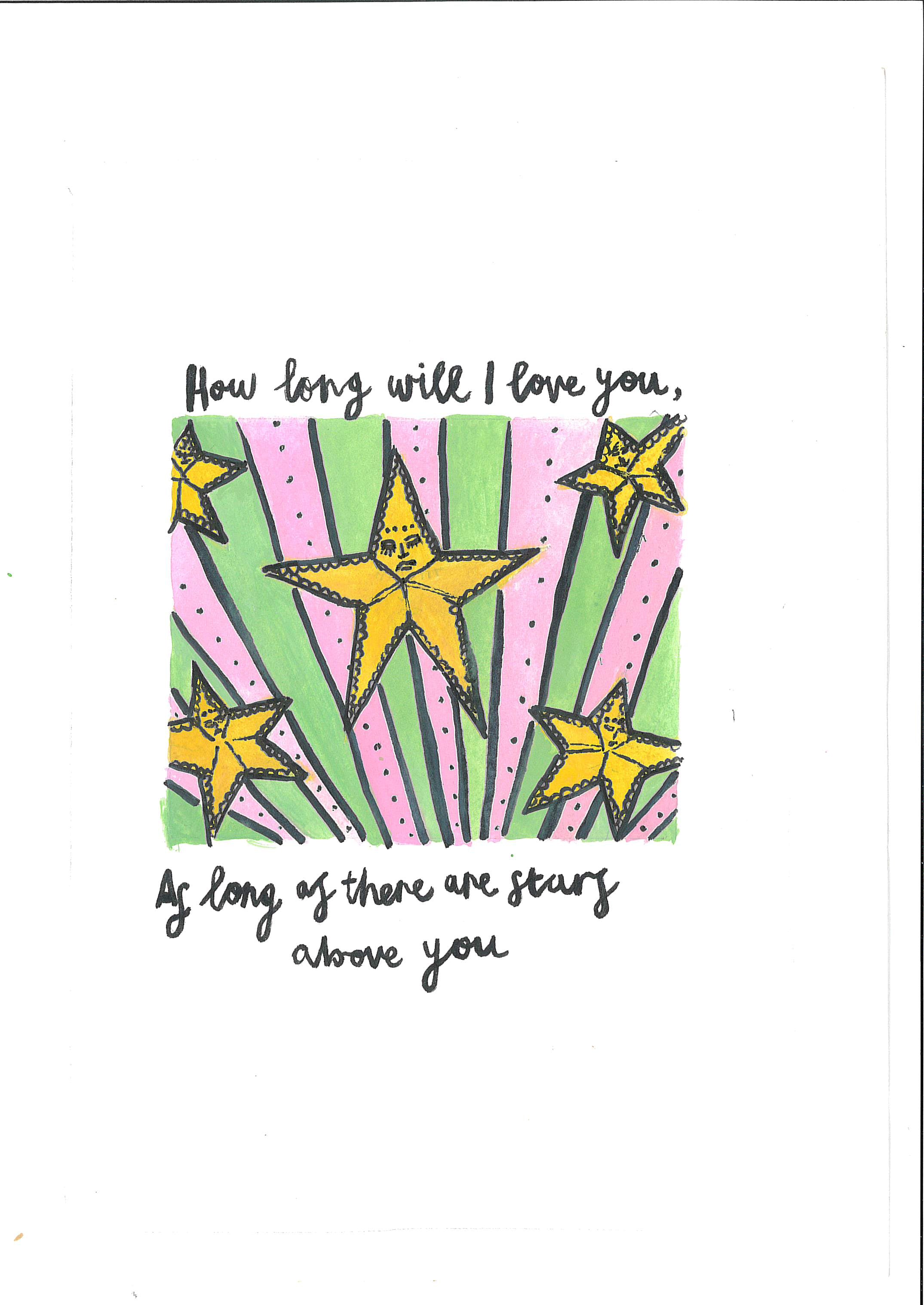 How long will I love you print